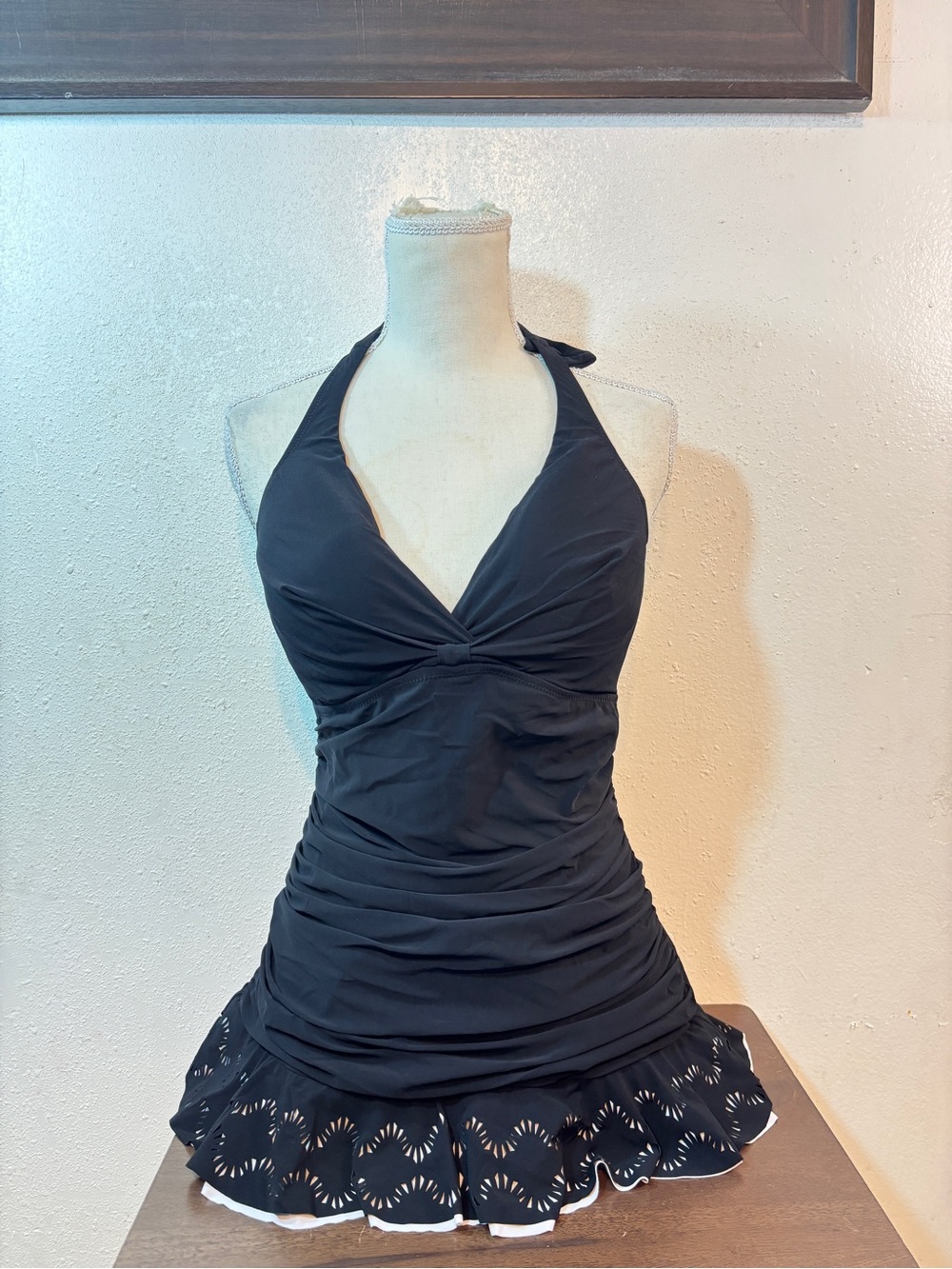 Profile By Gottex Black Halter One-Piece Swimdress